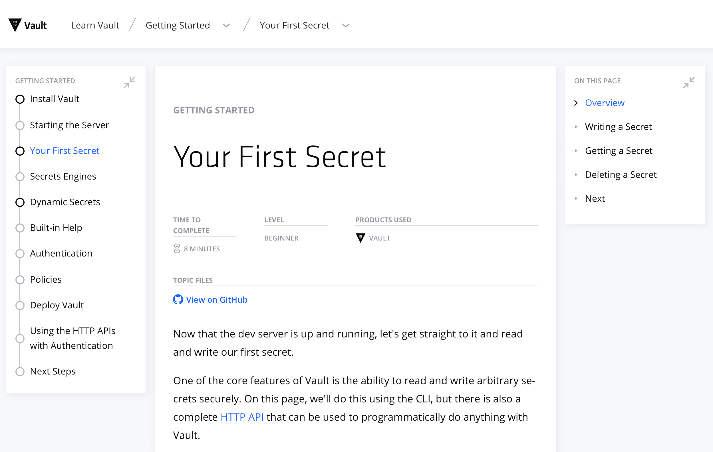 Topic screen
