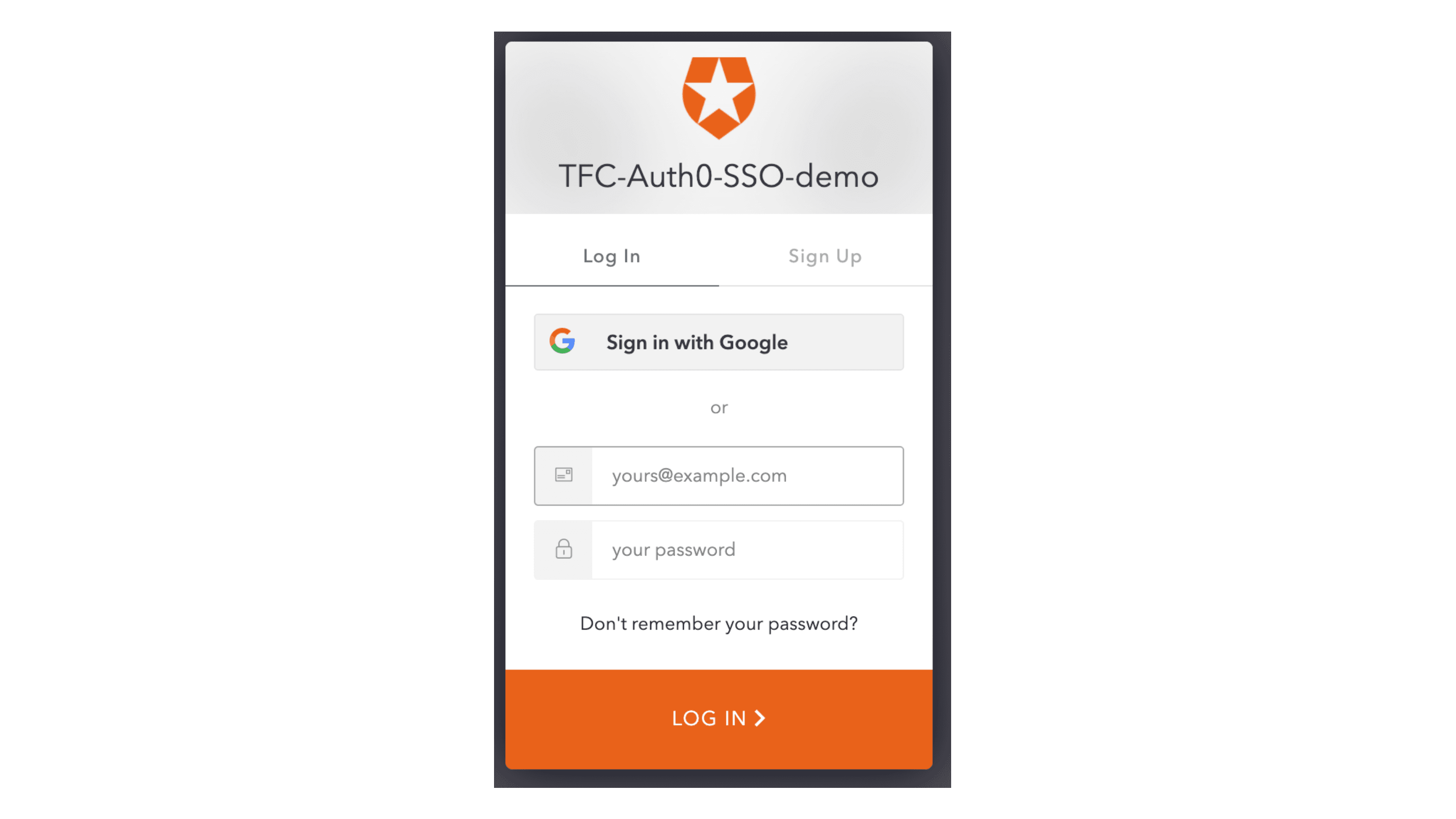 Auth0 sign-in