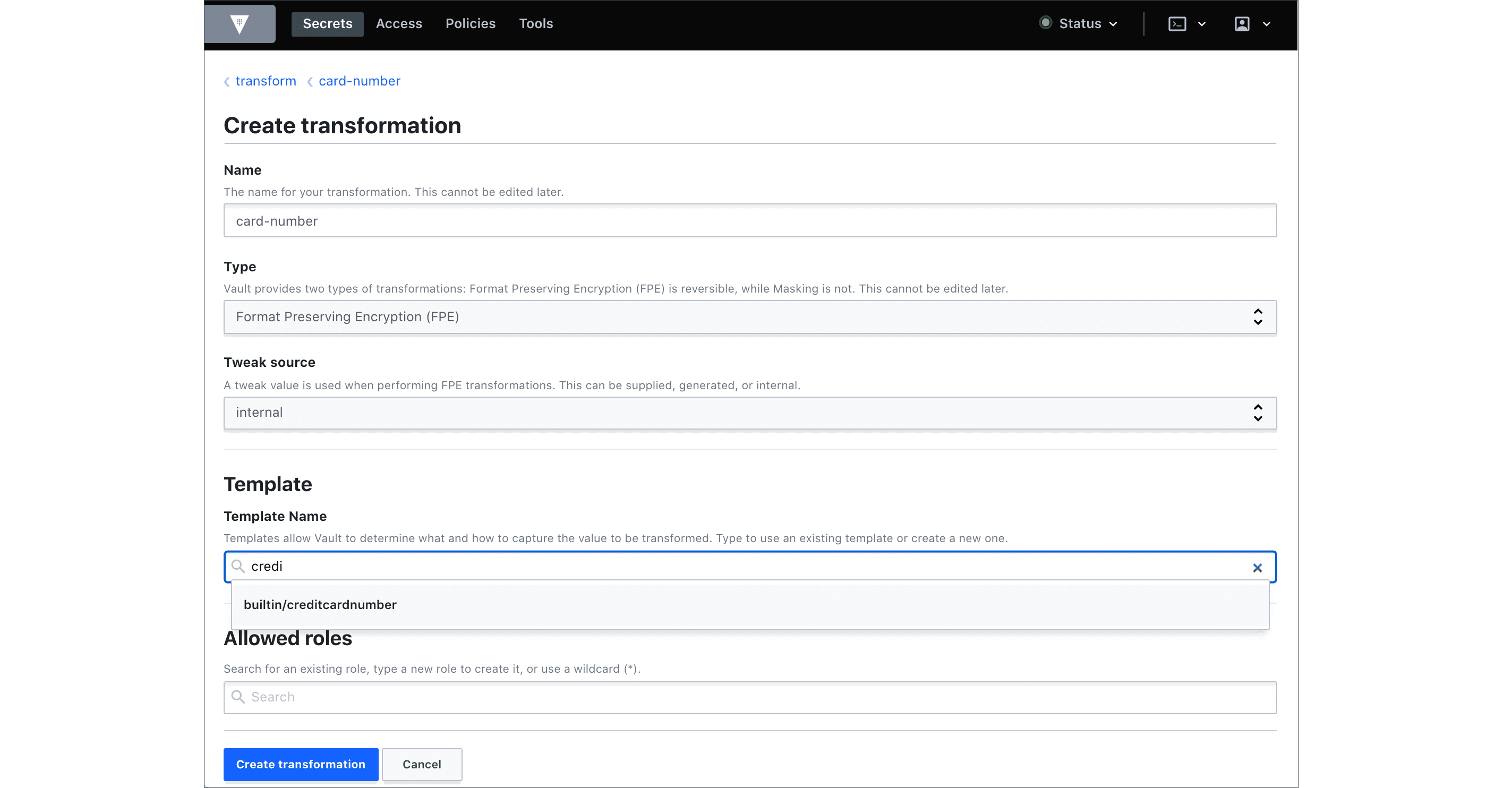 Transform UI