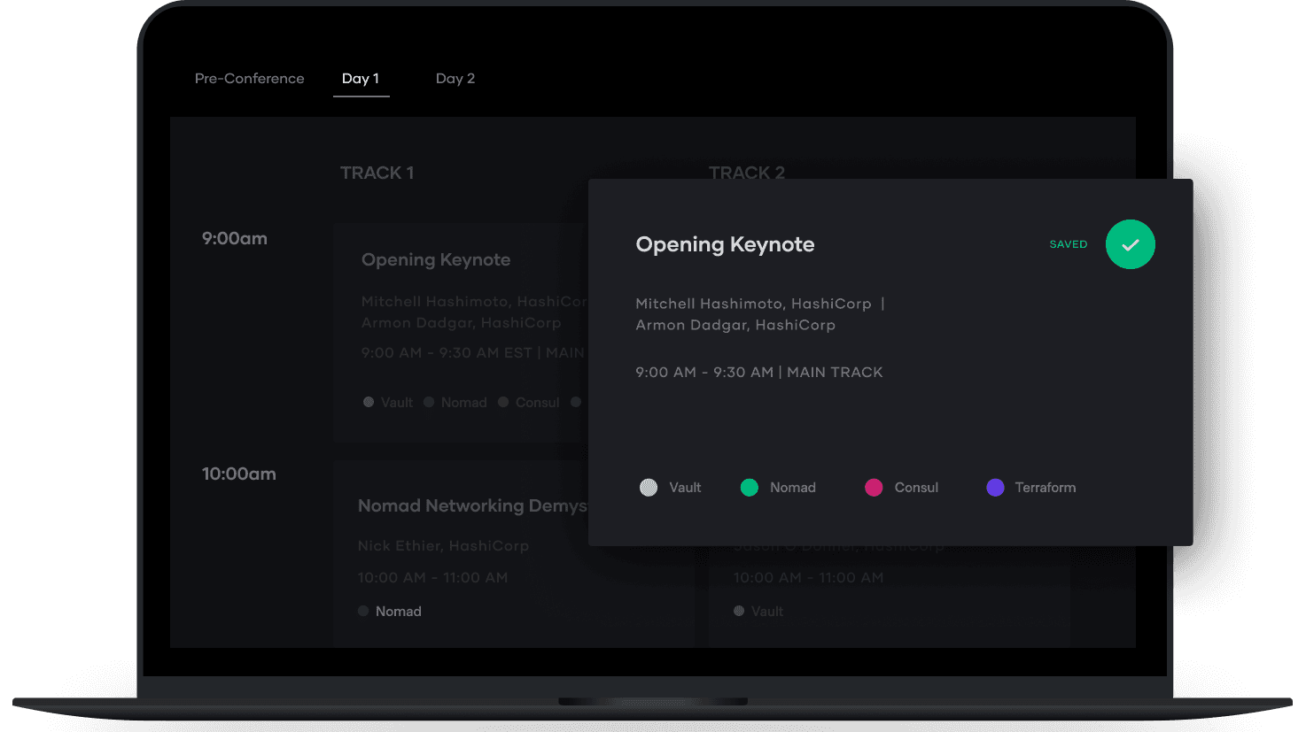Log in to the HashiConf Europe platform
