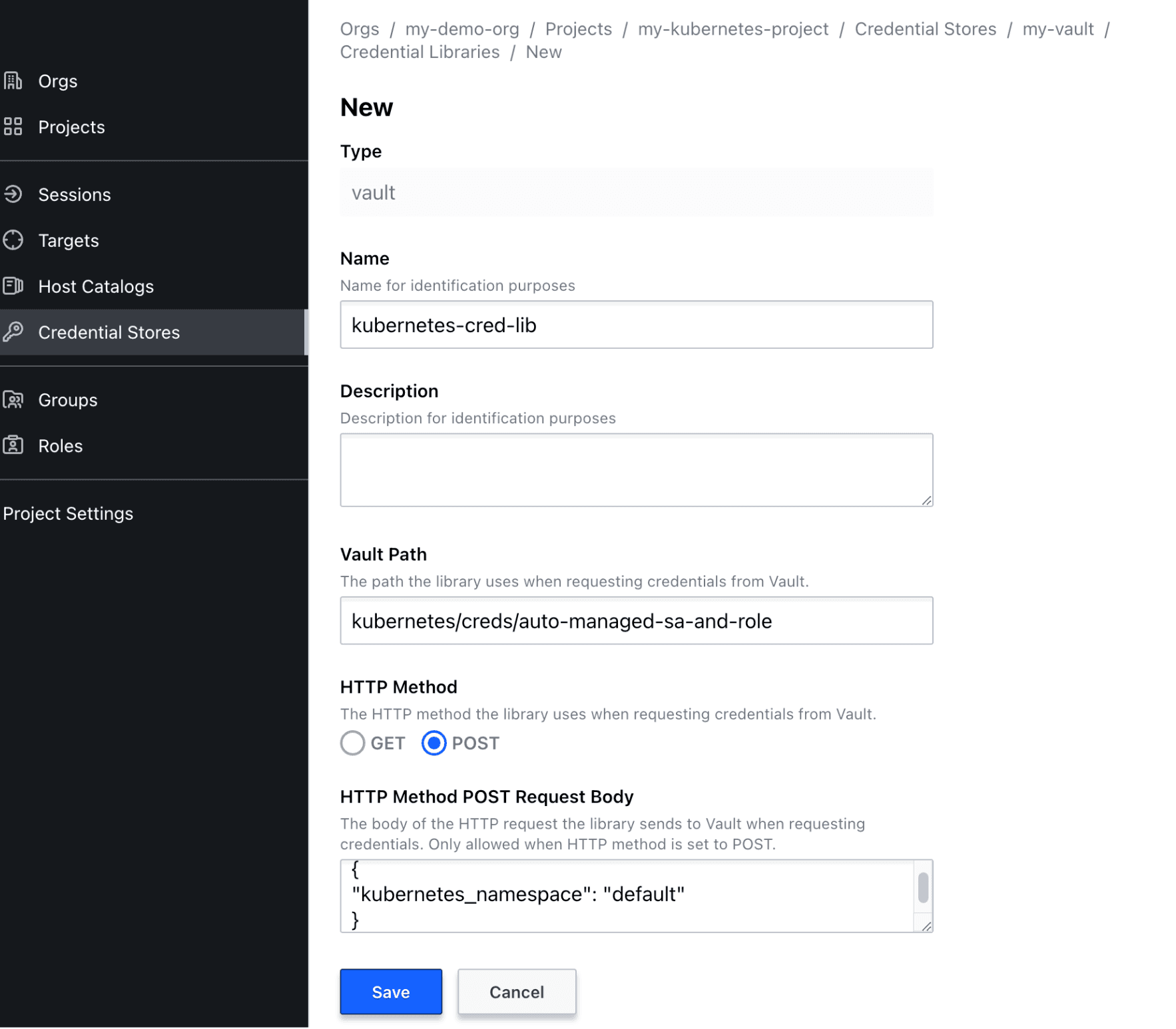 Kubernetes credentials library