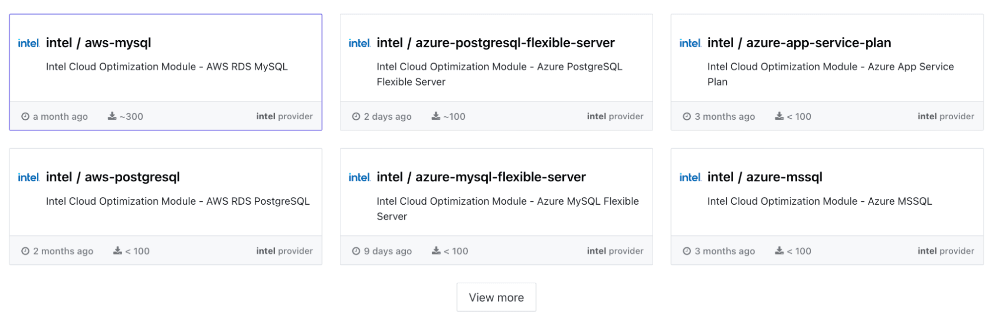 Intel modules