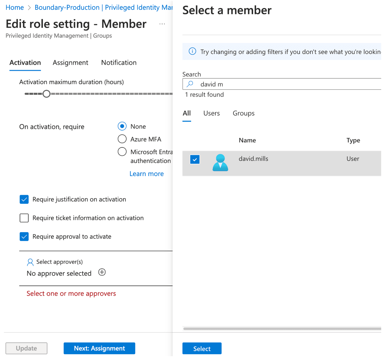 select a member
