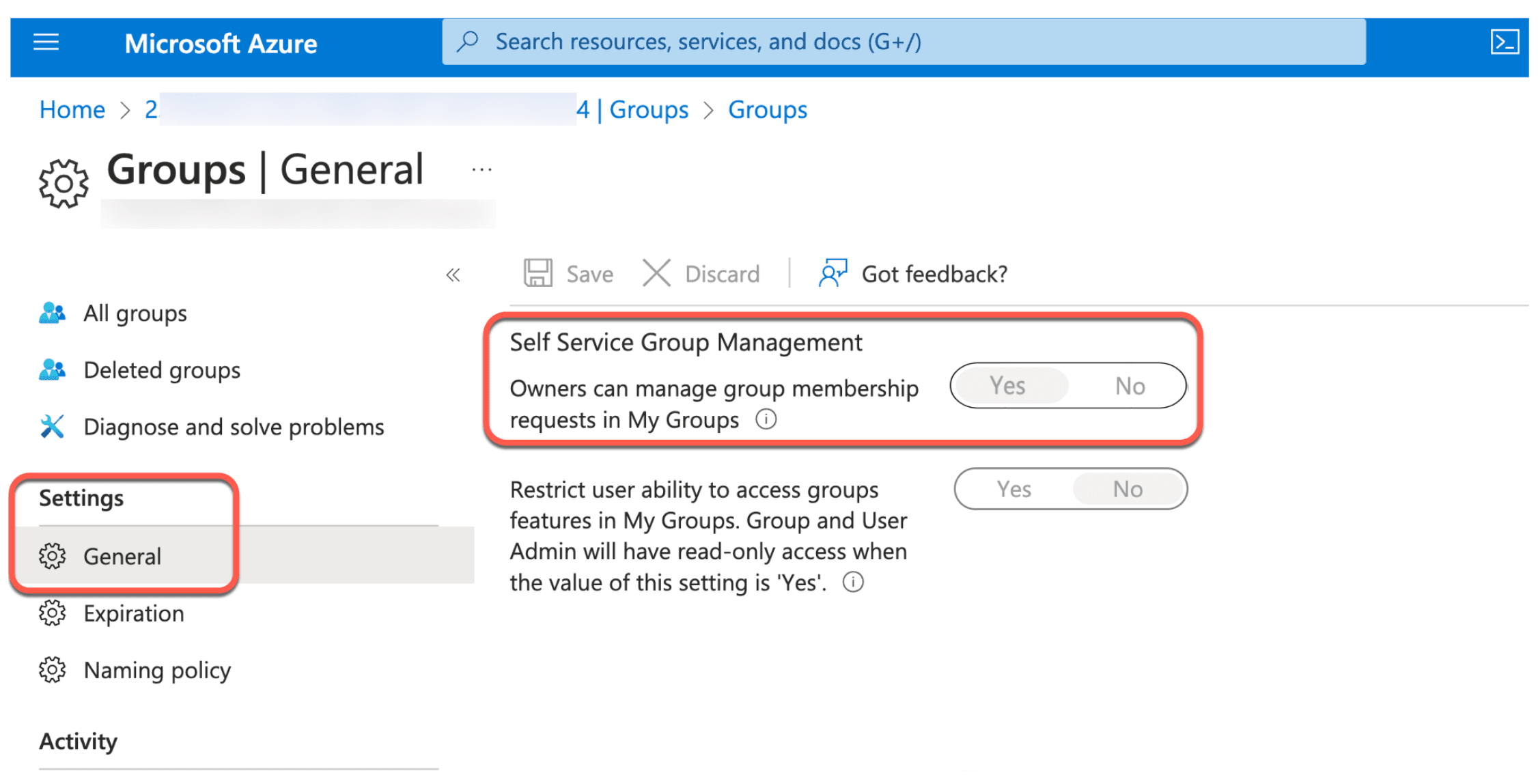 Self service group management