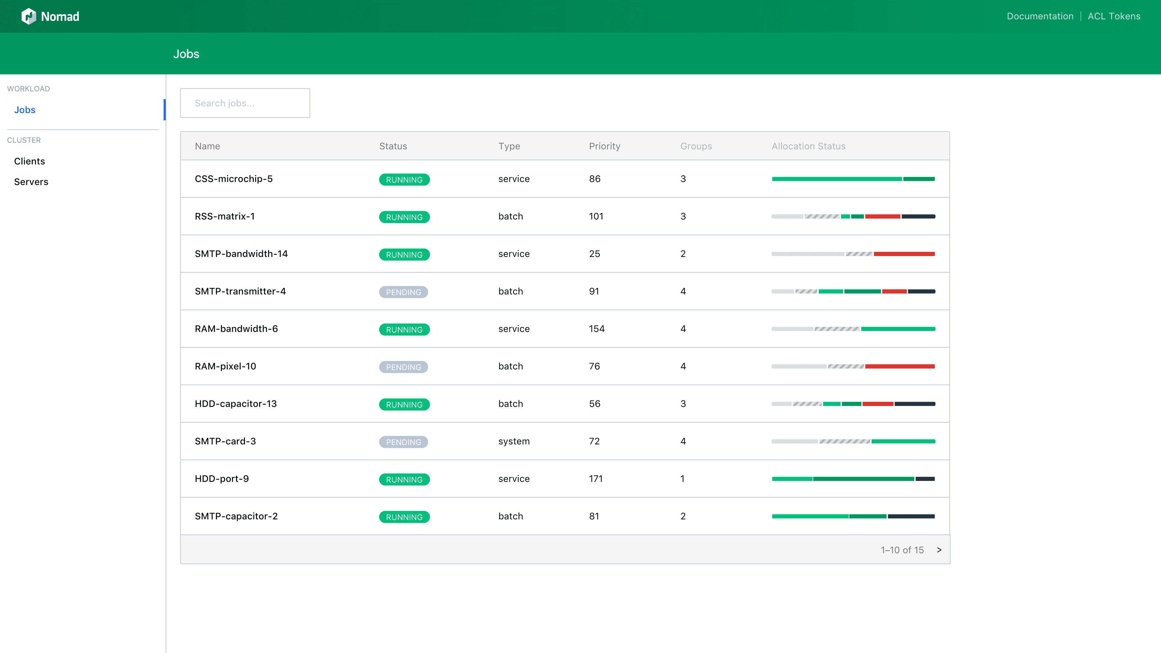 Guide UI Jobs List