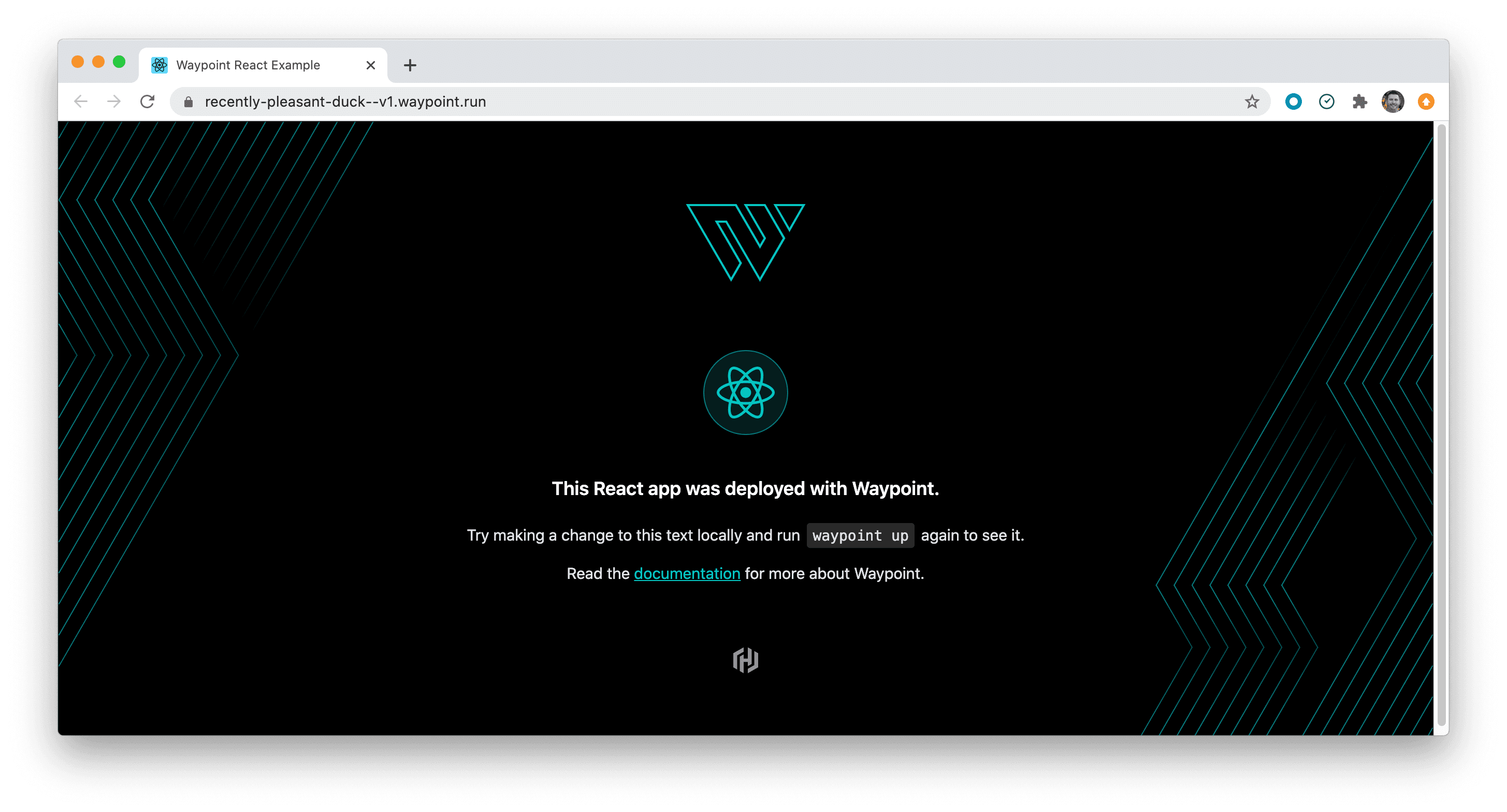 App deployed with Waypoint