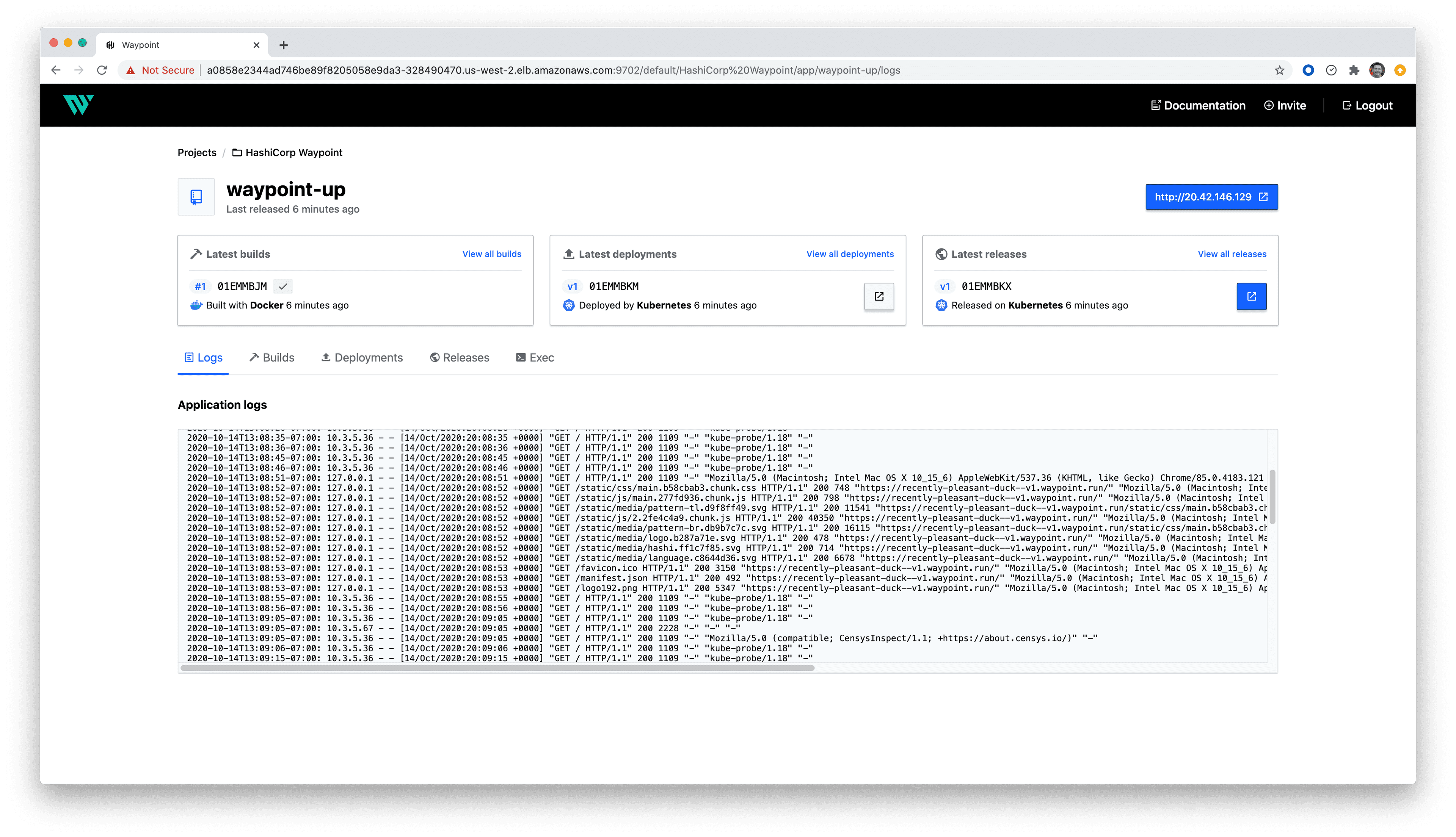 Waypoint Web UI