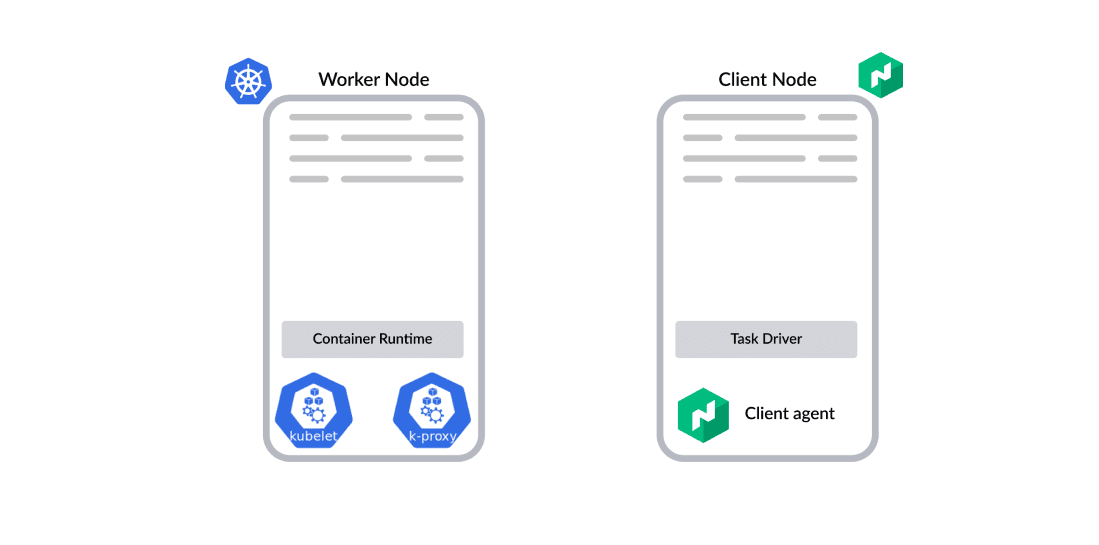 K8s worker node and Nomad client node