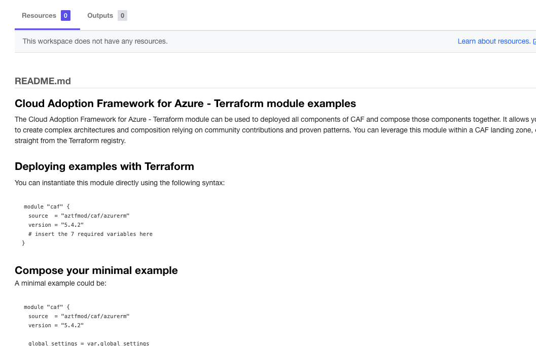 Workspace readme
