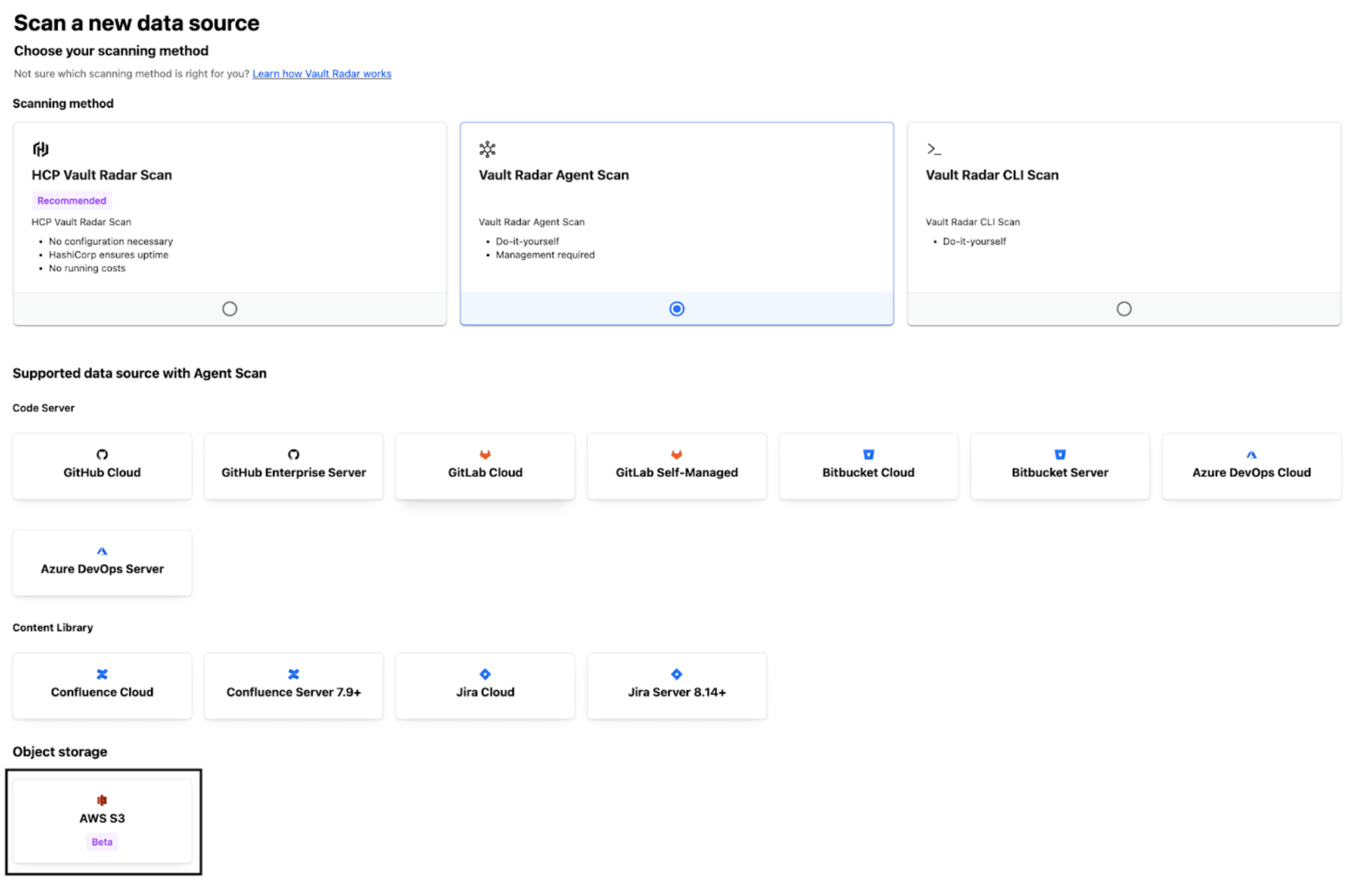 Choosing your scanning sources