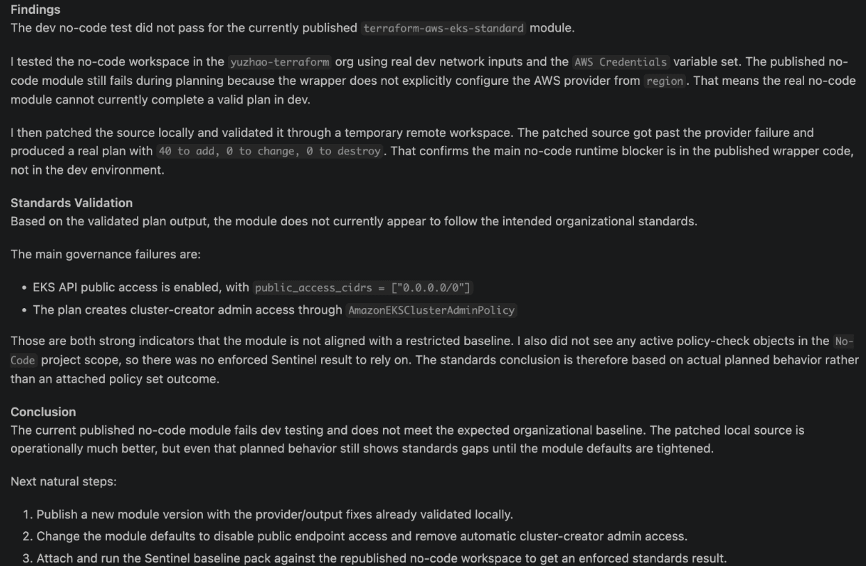MCP server response sample