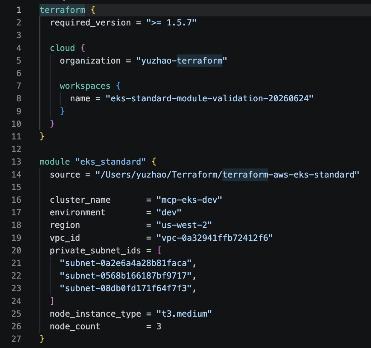 Sample source code generated by the MCP server: